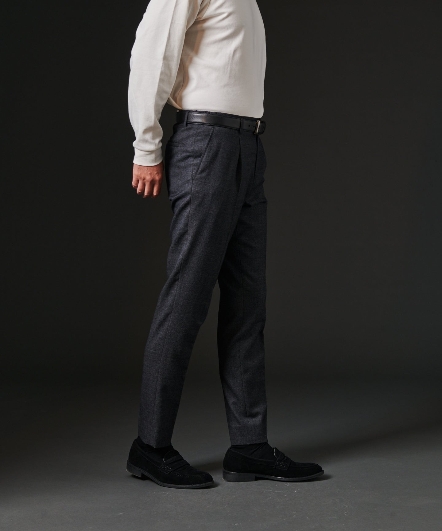 HIROKO KOSHINO TWバーズアイサイドシャーリングパンツ